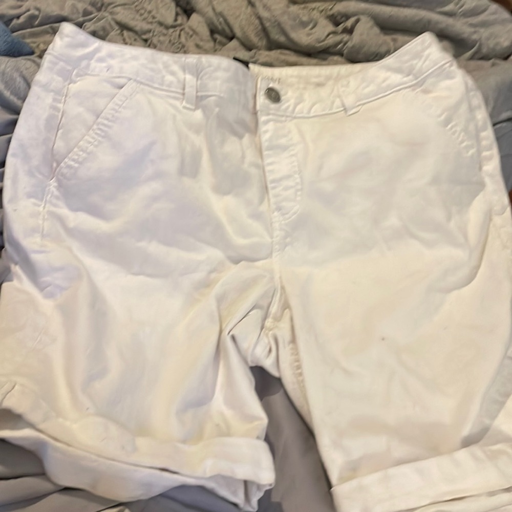 Plus sized white shorts